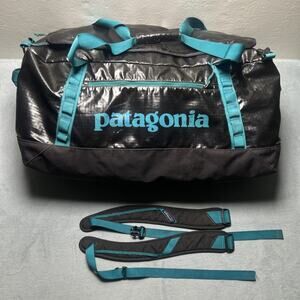 RARE Patagonia Black Hole Duffle 90L Travel Bag Ripstop Tidal Blue Carry On MLC